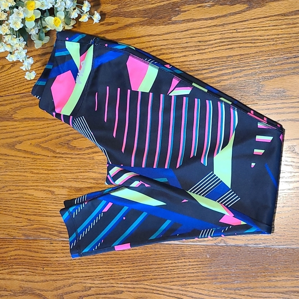 Fila Athletic Pants Geometric Design - Ladies Small